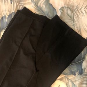 Black high waisted, wide legged pants